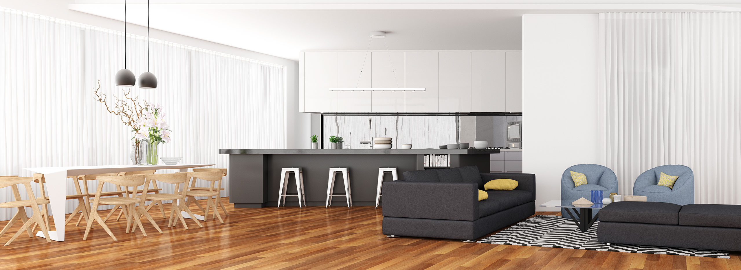 Die Küche als Mittelpunkt der Wohnung